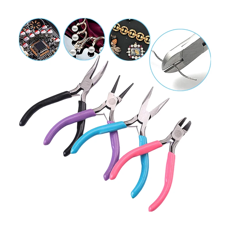 

4 Pack Jewelry Pliers Jewelry Making Pliers Tools Kit With Needle Nose Pliers For Wire Wrapping Earring Craft Making Supplies