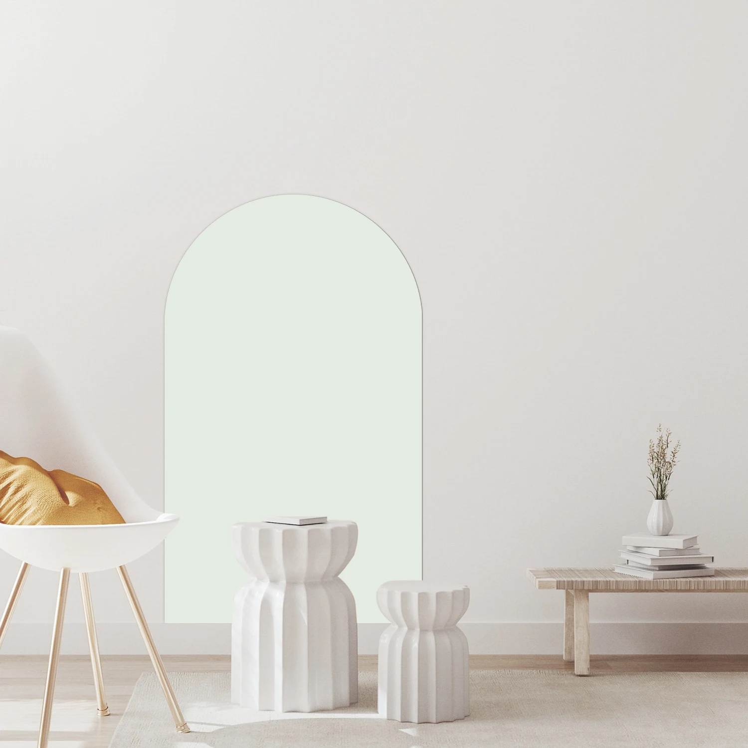 Self adhesive tape magnetic suction minimalist style arched graffiti wall sticker suitable for room wall graffiti decoration