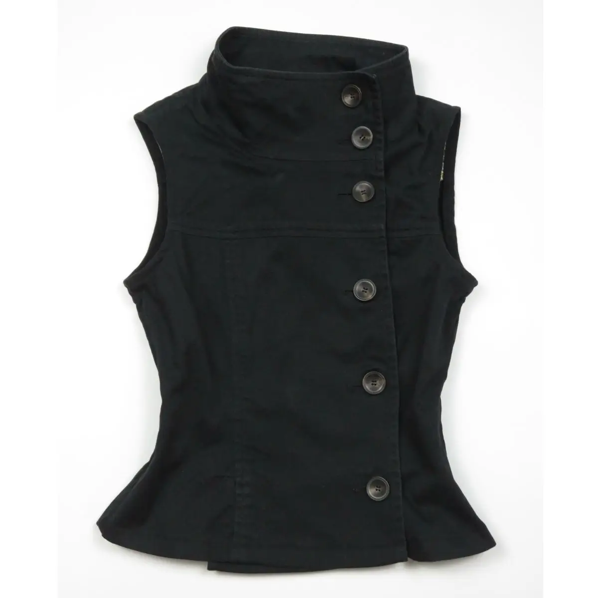 Y2K Stand Collar Sleeveless Single Breasted Vest Slim Fit Retro Elegant Temperament Jacket Top for Women