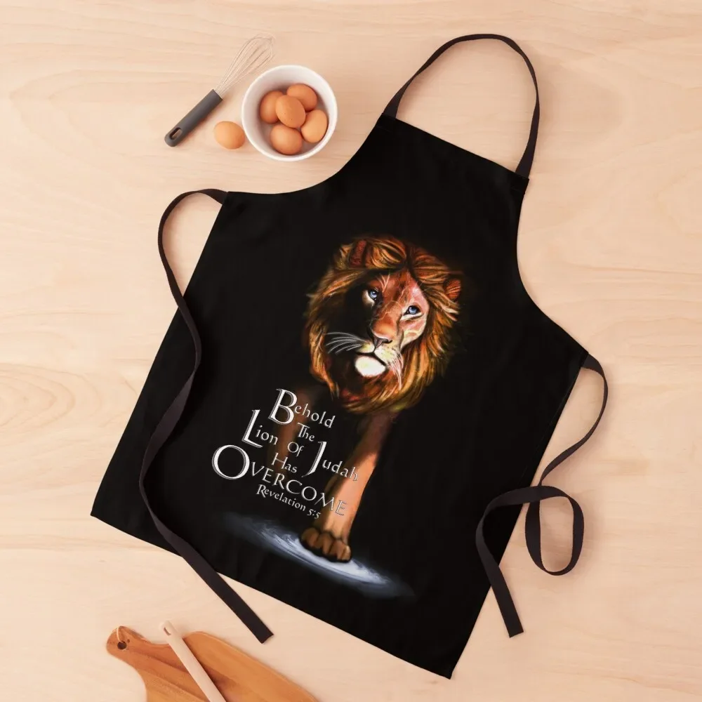 

Lion of Judah With Scripture (Amber) Apron Novelties Kitchen And Home Chef Uniform For Men Smock for hairdressing Apron
