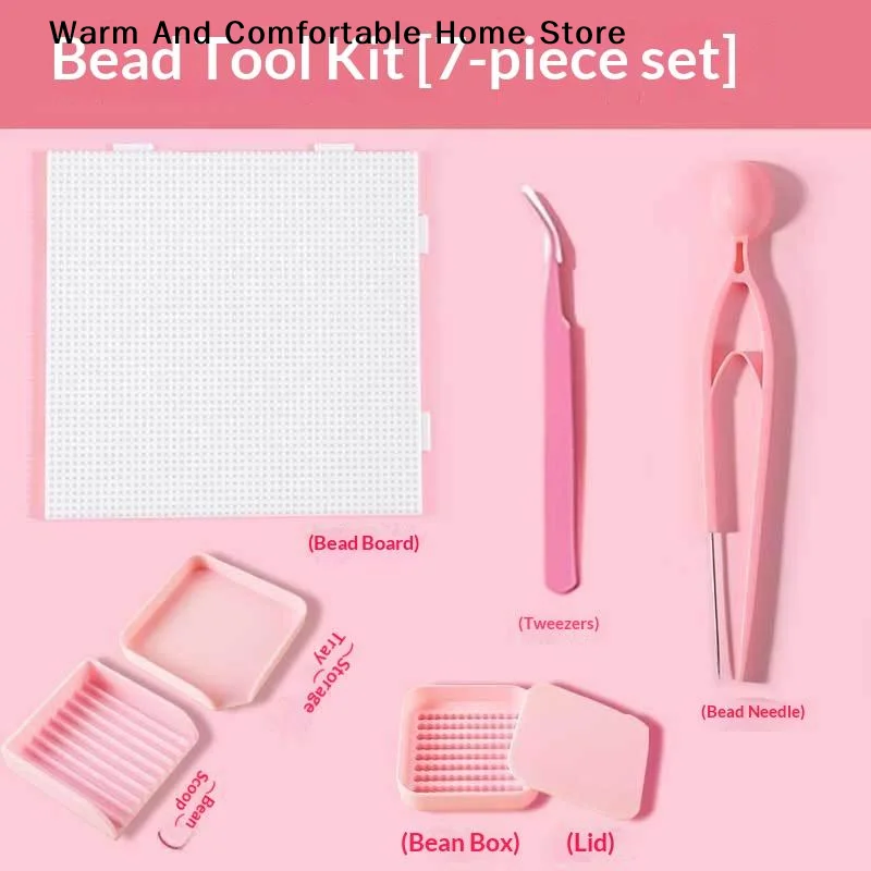 Fuse Beads Picking Tray Needle Tweezers Perle Bead Tool Kit Scoop Crafting Arts Crafts Beading Supply Handmade DIY Accessories