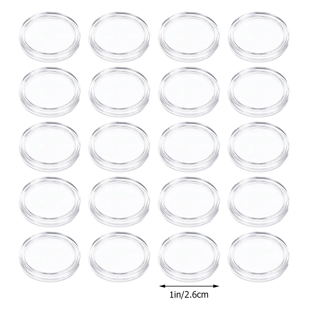 Caja de almacenamiento para colección de monedas, contenedor individual, soportes para monedas a granel, 100 Uds.