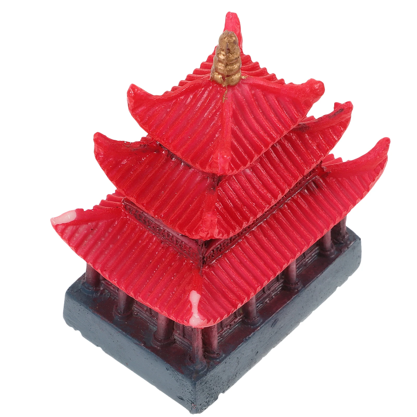 

Mini Resin Figurines Architectural Small Ornaments Decorative Garden Statue Hideout House Pavilion Statue Zen Garden Adornment