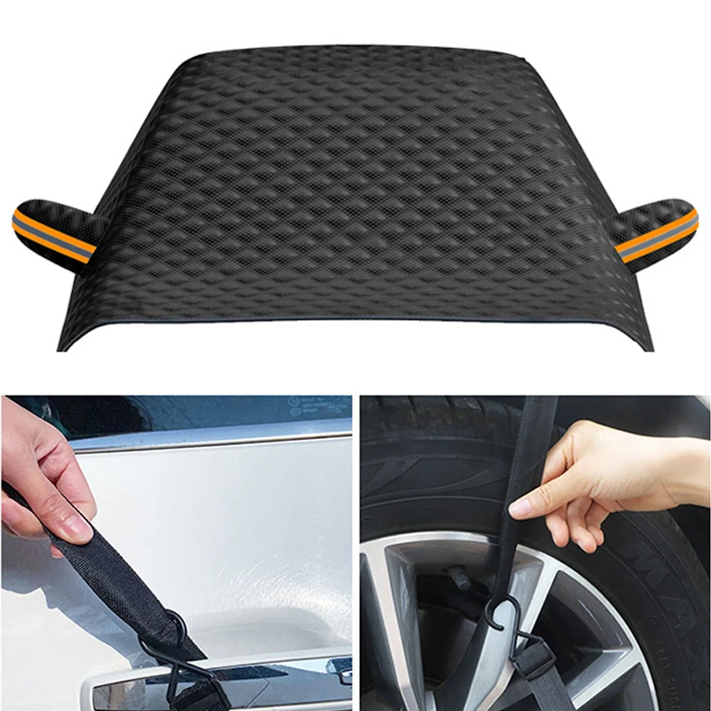 

Car Half Cover Protective Vehicles Outdoor Winter External Windshield Sunshades Exterior Awning Protector Covers Waterproof Snow