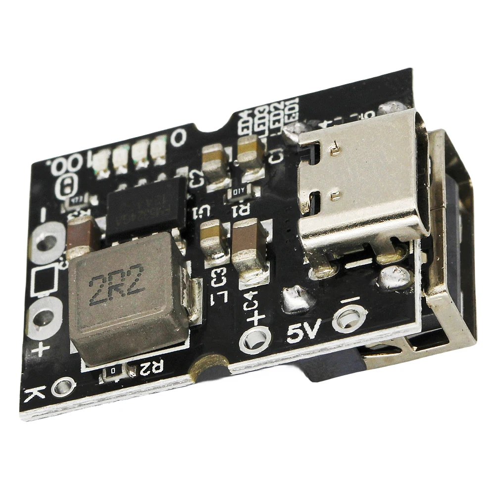 Type-C USB 5V 2A Boost Converter Step-Up Power Module Lithium Battery Charging Protection Board LED Display USB Charger