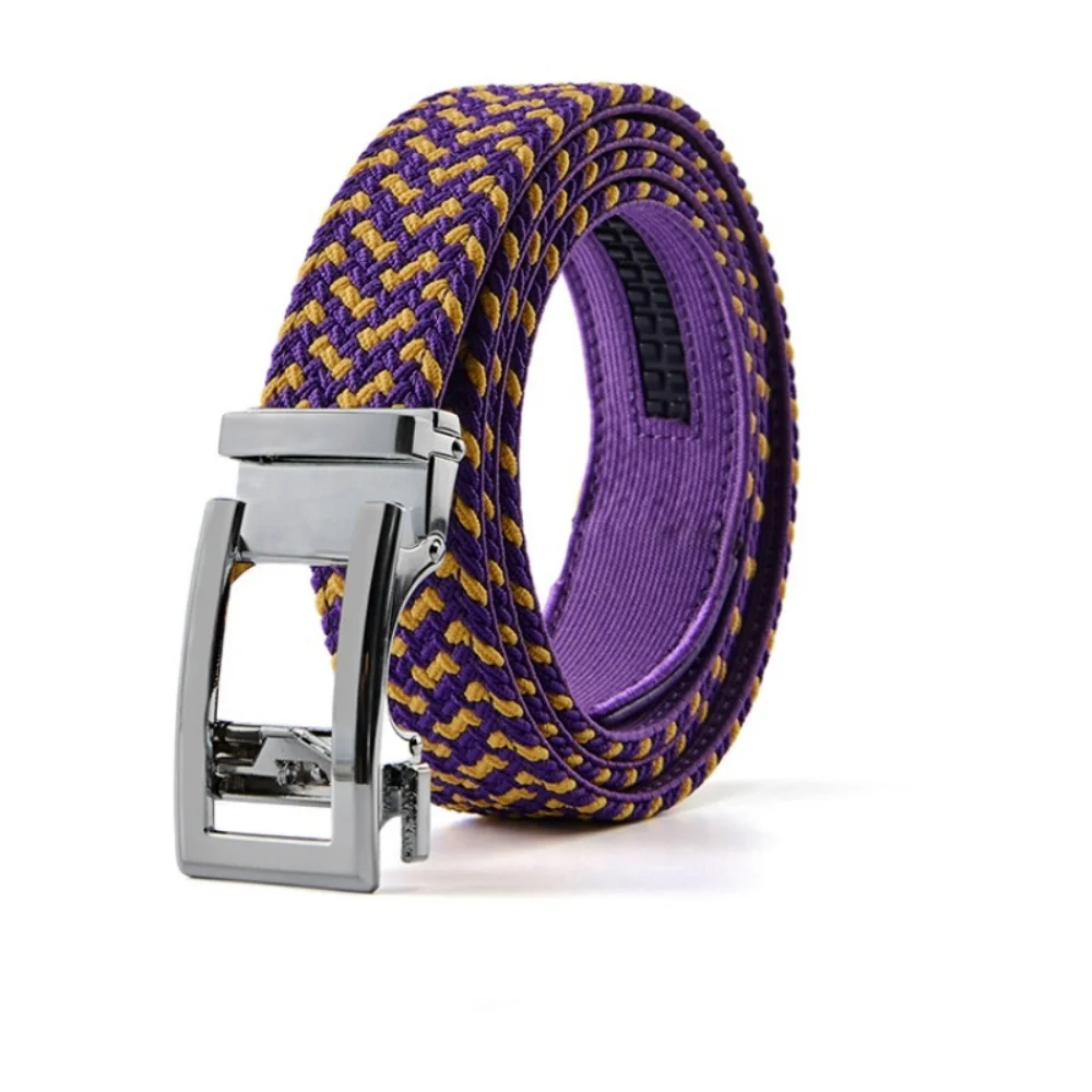 

2025 Новый мужской полностью регулируемый кожаный ремень с храповым механизмом, плетеный эластичный ремень для повседневной носки и игры в гольф (подходит для до 50 дюймов)