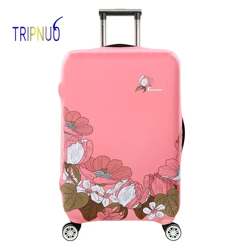 

TRIPNUO Thickest Travel Big Flowers Luggage Cover Suitcase Protective Cover for Trunk Case Apply to 19''-32'' Suitcase Elastic