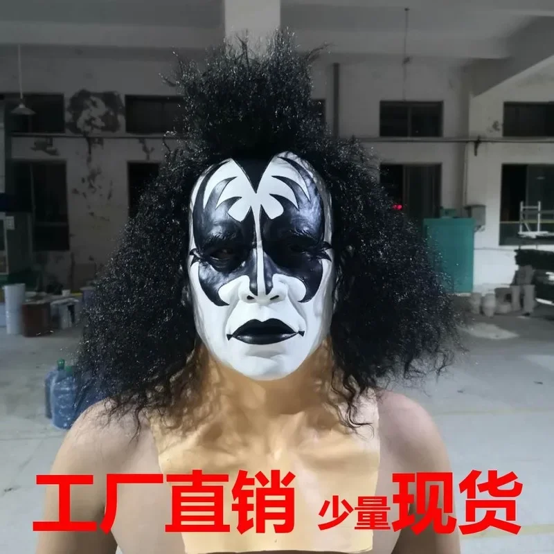 キス ジーン・シモンズ リードシンガー ハロウィン ホラーマスク 男性用 コスプレ クレイジー ミュージックフェスティバル アクセサリー