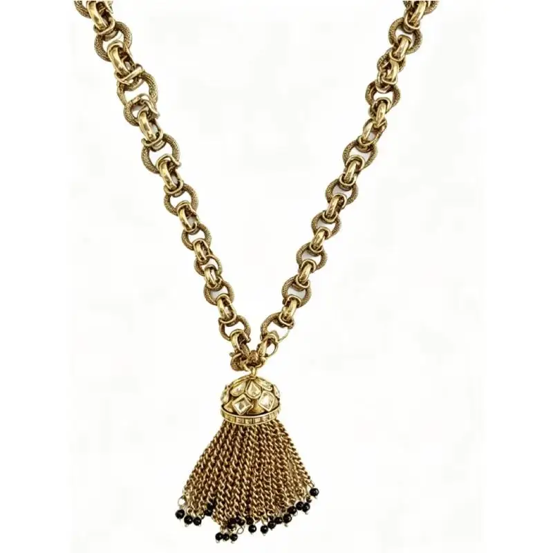1 Stück Mädchen Modeschmuck Partygeschenk Perlenkette Anhänger mit Strass-Quasten Halskettenanhänger für Frauen – Detail 10