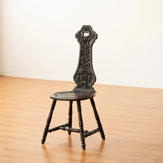 

ty-Designer Solid Wood Dining Chair Creative Backrest for Home Vintage Leisure Bed Breakfast Coffee Shop Art Ch air Use&