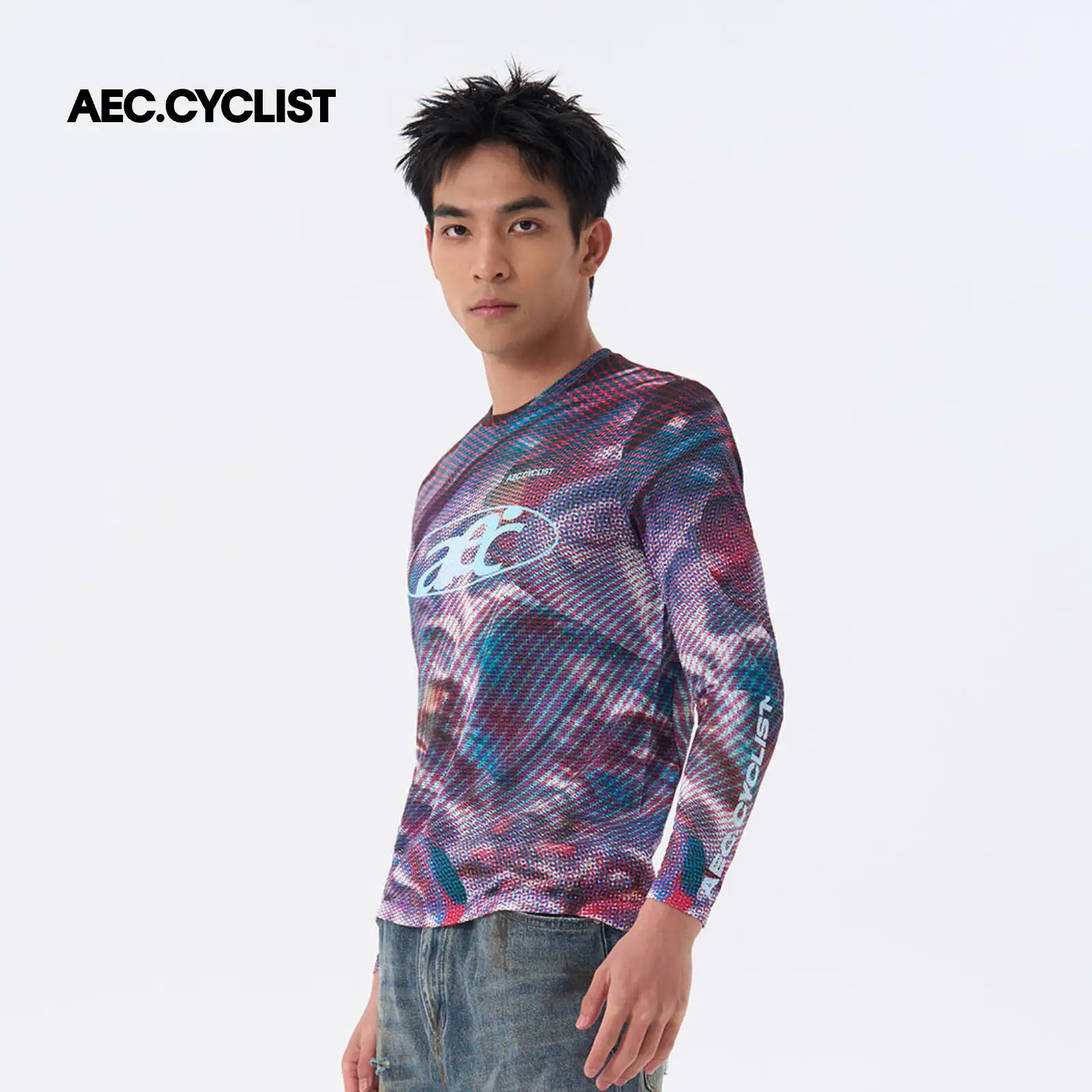 AEC.CYCLIST Men Cycling Jersey 2026 Spring Quick Drying Tops Road Bike Oversized T Shirts Breathable Bicycle Clothes