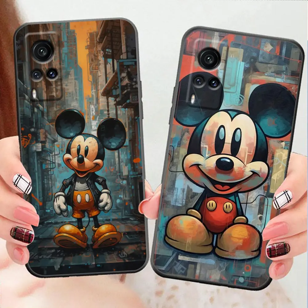 Cute M-Mickey M-Minnie Mouse Phone Case For VIVO X90 X80 X70 X60 X50 X30 V29 V27 V25 V23 V23E V21 V21E V20 Case Funda Shell Capa