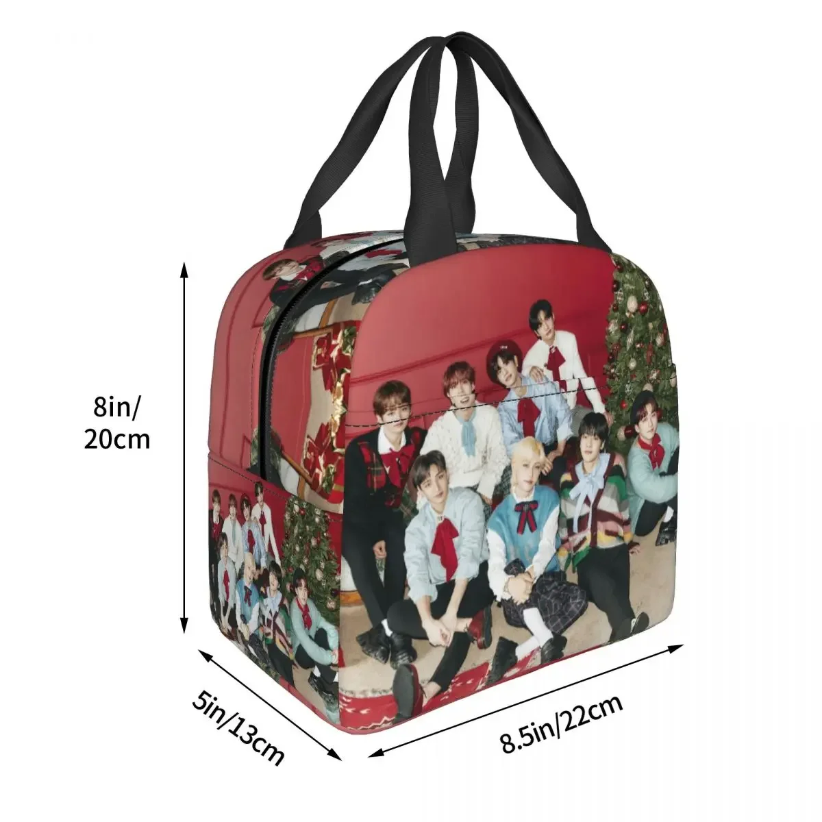 Kpop Star Singer Idol Insulated Lunch Bags Cooler Bag Meal Container Straykids SKZ High Capacity Tote Lunch Box Food Handbags