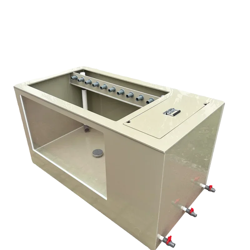 

ultra-white glass ornamental fish pond side filter outdoor garden koi fish pond