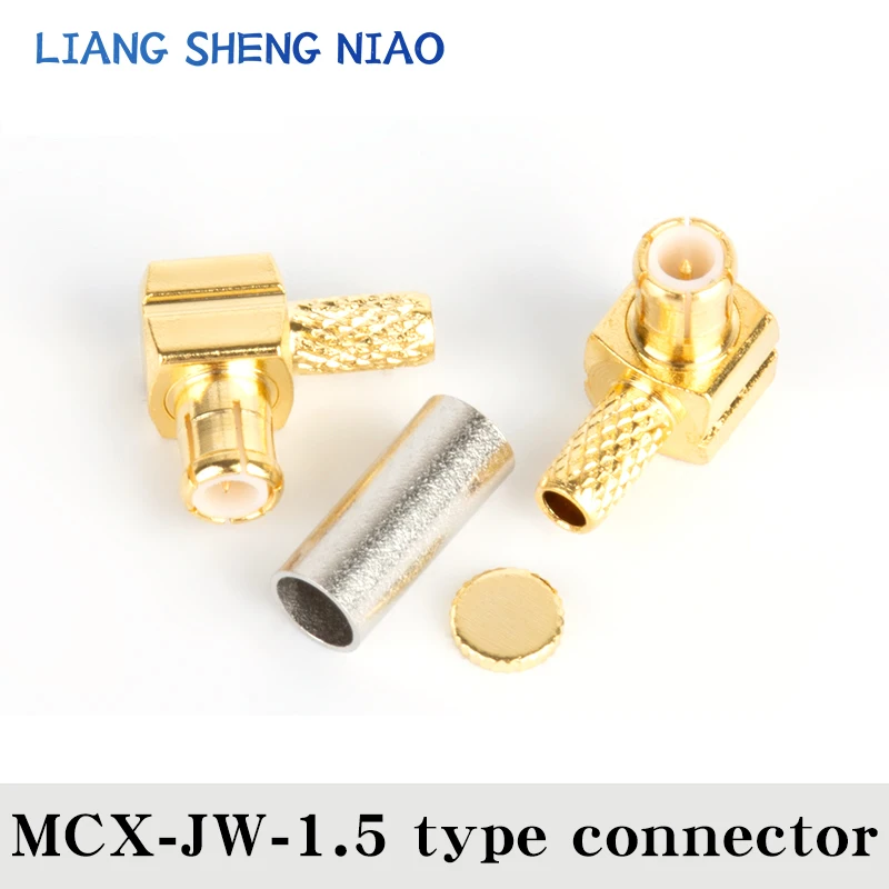 

10Pcs RF Coaxial Connector Converter MCX-JW-1.5 90 Degree Right Angle MCX Male Head Plug Adaptor For Connect RG316 RG174 Cable