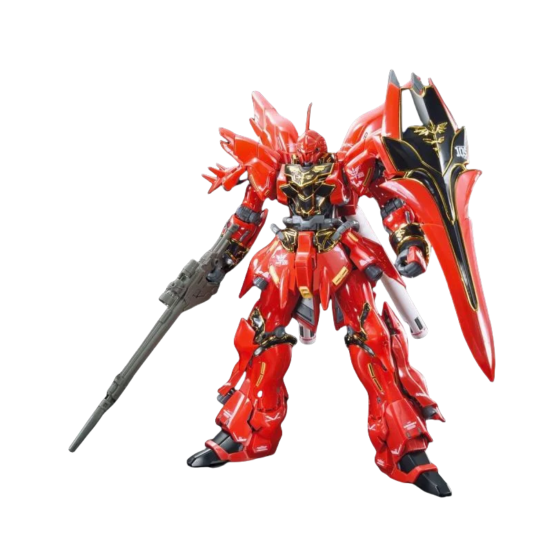 Bandai Model figurki GUNDAM SINANJU MSN-06S RG figurki Anime zabawki prezent kolekcjonerski dla dzieci oryginalna marka nowe nieotwarte