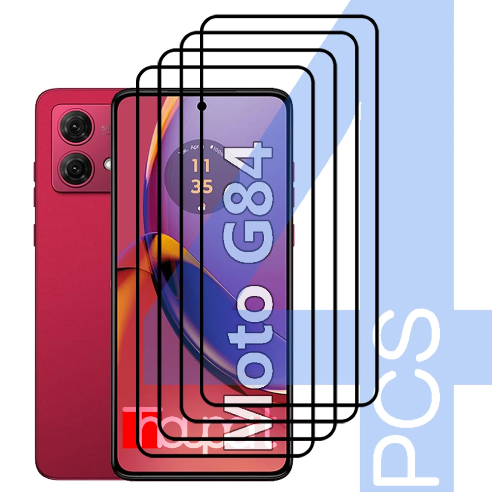 Пленка для Motorola Moto G84, закаленное стекло, защита экрана от царапин, стекло для Moto G84, Бесплатная мягкая волоконная пленка для объектива