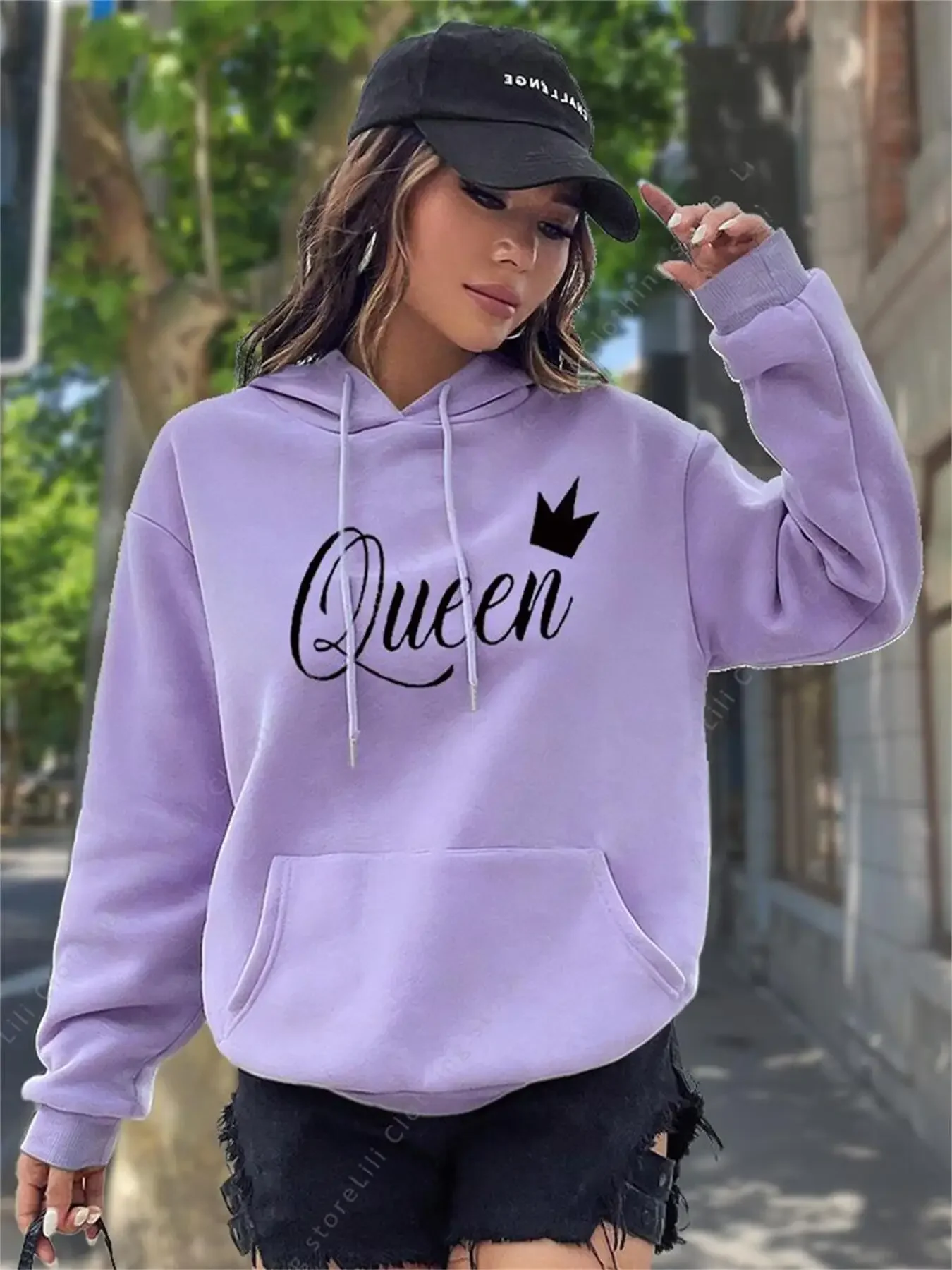 2026 New Hot Selling Hoodies for Women Tops Fashion Aesthetic Sweatshirt Y2k Street Clothing Pink Black Pullover Woman Hoodies