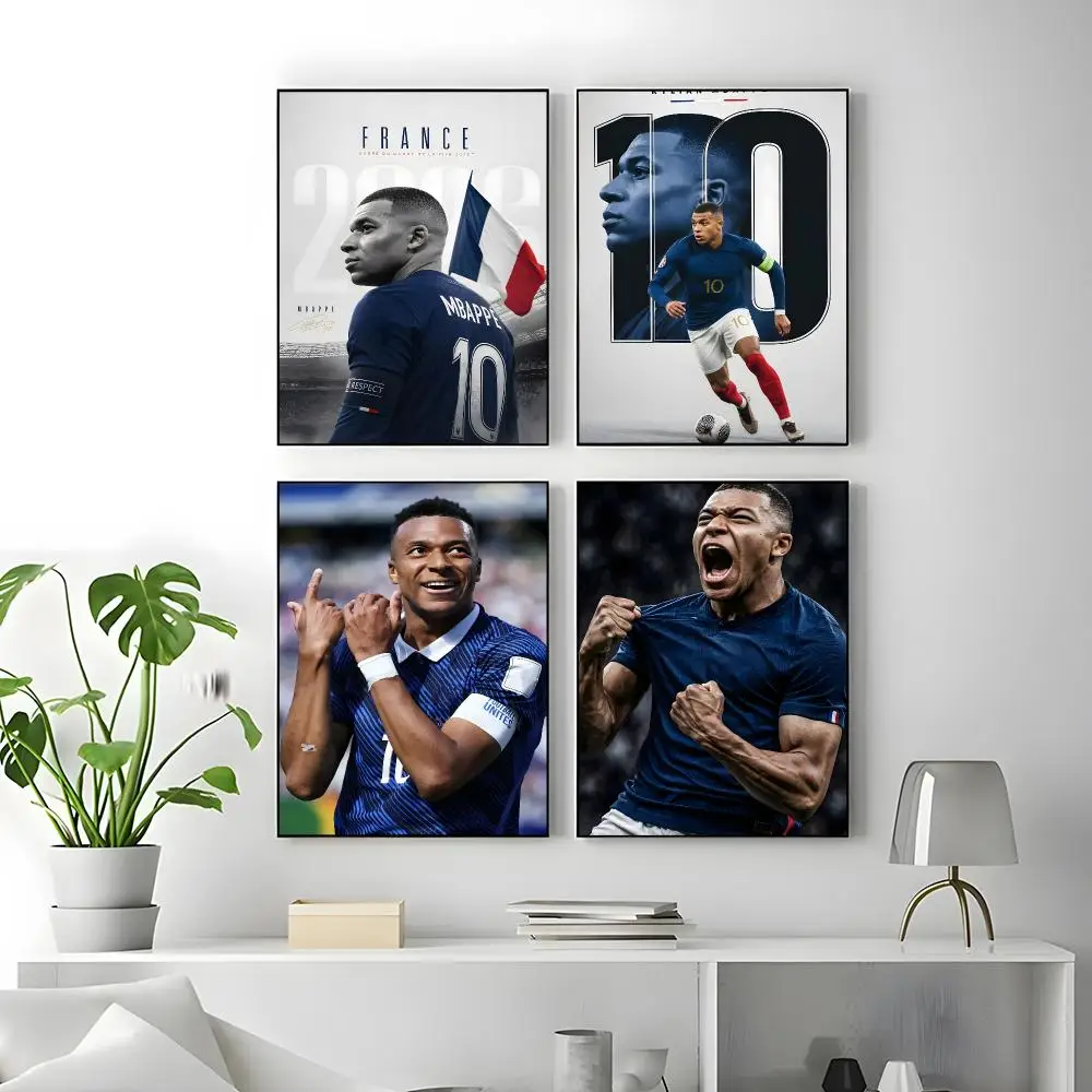 Athlete Kylian Mbappe Poster Poster High Quality Wall Art for Home Office Bedroom Living Room Perfect