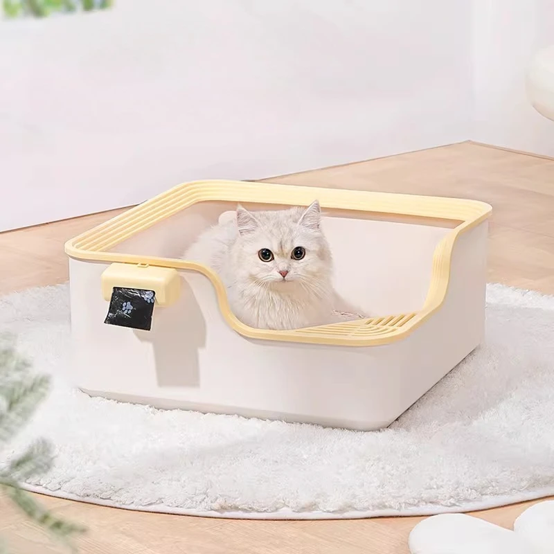 

Self-Cleaning Accessories cat Litter Box Sandbox PlasticTraining cat Litter Box Side Entrance Lettiera Gatto Household Items