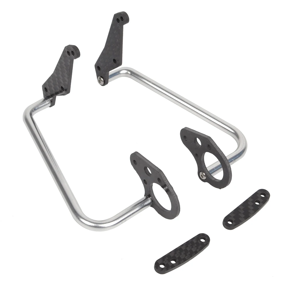 

Aluminum Alloy Side Bumper Carbon Fiber Shock Plate Rear Arm Support Bracket for Tamiya Monster Beetle Blackfoot Frog