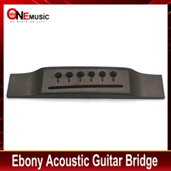 Ebony Acoustic Bridge 6 String Folk Guitar Bridge for 41'' Acoustic Guitar Luthiers