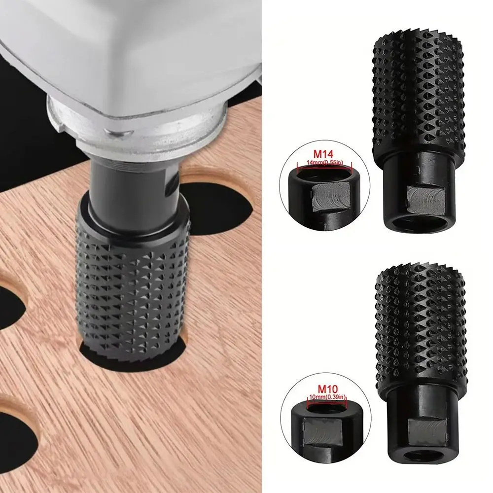 

M10/M14 Wood Hole Opener Rotary Design Multi-functional Grinding Head Black Deburring Angle Grinder Rotary Head Carving Projects