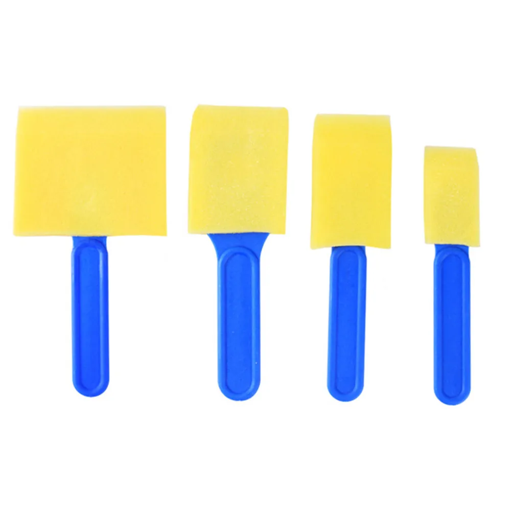 12Pcs Painting Sponge Brush Set Compact Size for Small Hands Reusable Easy Clean Preschool Graffiti Drawing Craft