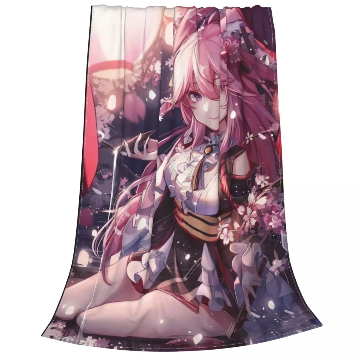 Action Game Honkai Impact 3 Blankets Fleece Printed Pretty Girl Anime Manga Soft Throw Blanket for Bed Travel Quilt