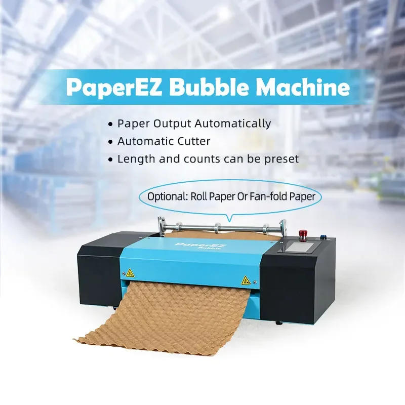 Paper EZ Supplier Wholesale Desktop Bubble Cushion Device Paper Wrapping Machines For Packaging