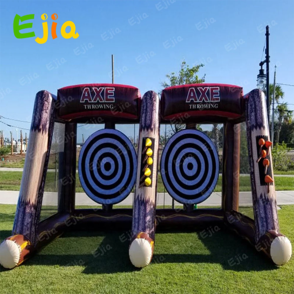 2 Players Carnival Inflatable Axe Throwing Game Inflatable Soccer Dart Shooting Sticky Game Board Sports Games Interactive Party