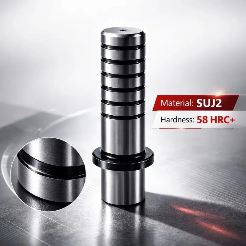 JIS Standard Removable Stripper Guide Pin for Punching Molds High Precision SUJ2 Steel Custom Sizes Strict Dimensional Tolerance