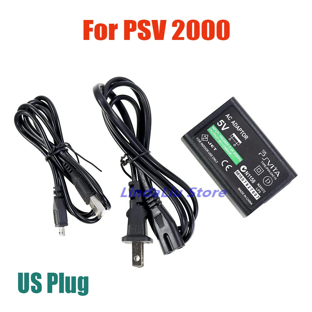 10pcs AC Adapter Charger Power Supply EU/US Plug With USB Charging Cable For Sony PSVITA PS Vita PSV 1000 PSV 2000