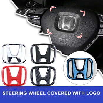 1 ชิ้นพวงมาลัยรถตกแต่งสติกเกอร์ป้ายจัดแต่งทรงผมสําหรับ Honda Civci CRV Accord Mugen Prelude FIT City CRZ CRX Jazz D