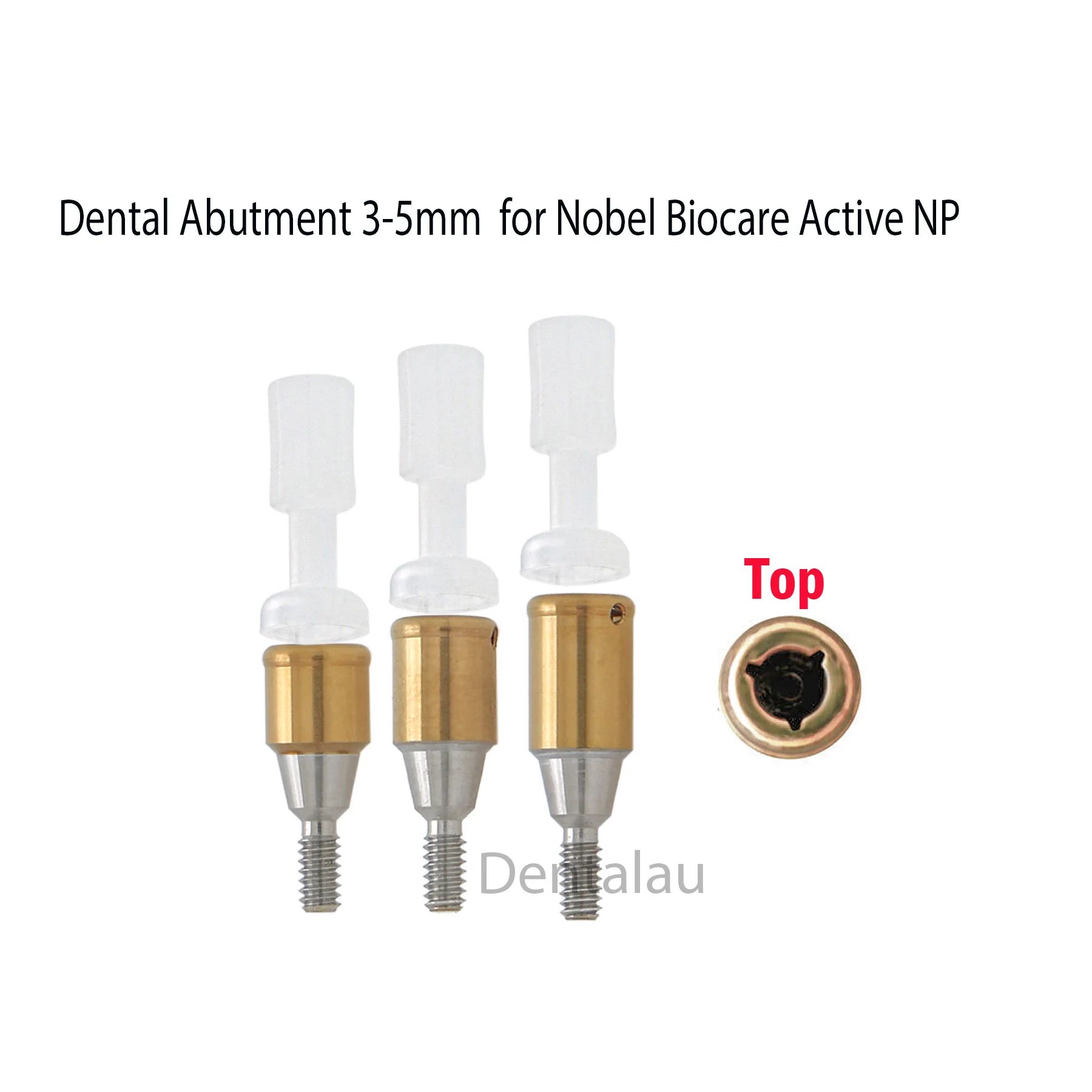 

Dental Implant Attachment Abutment with 3/4/5 mm Gum Height fits Nobel Active Narrow Platform 1/2PCS