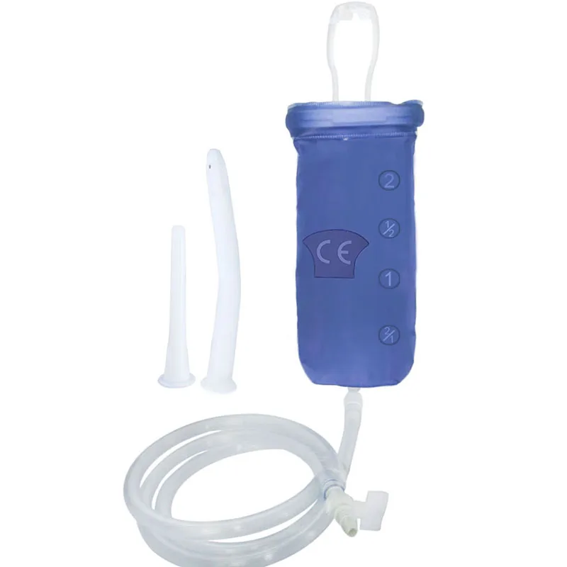 1.6/2L Large Capacity PVC Rubber Enema Bag Reusable Anus Rectum Personal Hygiene Clean