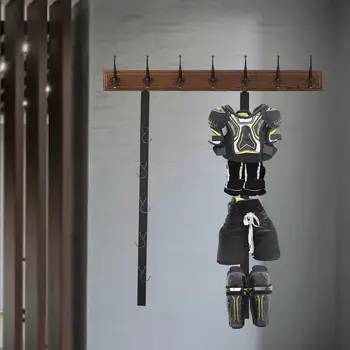 ホッケー用品乾燥ラック、アイスホッケー用品オーガナイザー、吊り下げストラップホッケーギア乾燥ラック、寮サッカースケート用