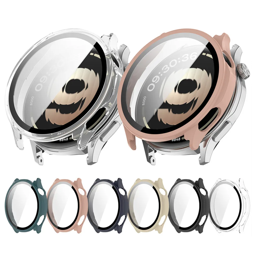 Watch Case For OPPO Watch S Hard PC Case with Tempered Glass Screen Protector Hard PC Bumper Full Cover Shell
