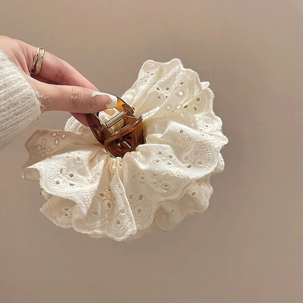 Pinza para el pelo de gran tamaño, accesorios para el cabello, tocado de encaje, Pinza de agarre, horquilla de Color sólido para mujer