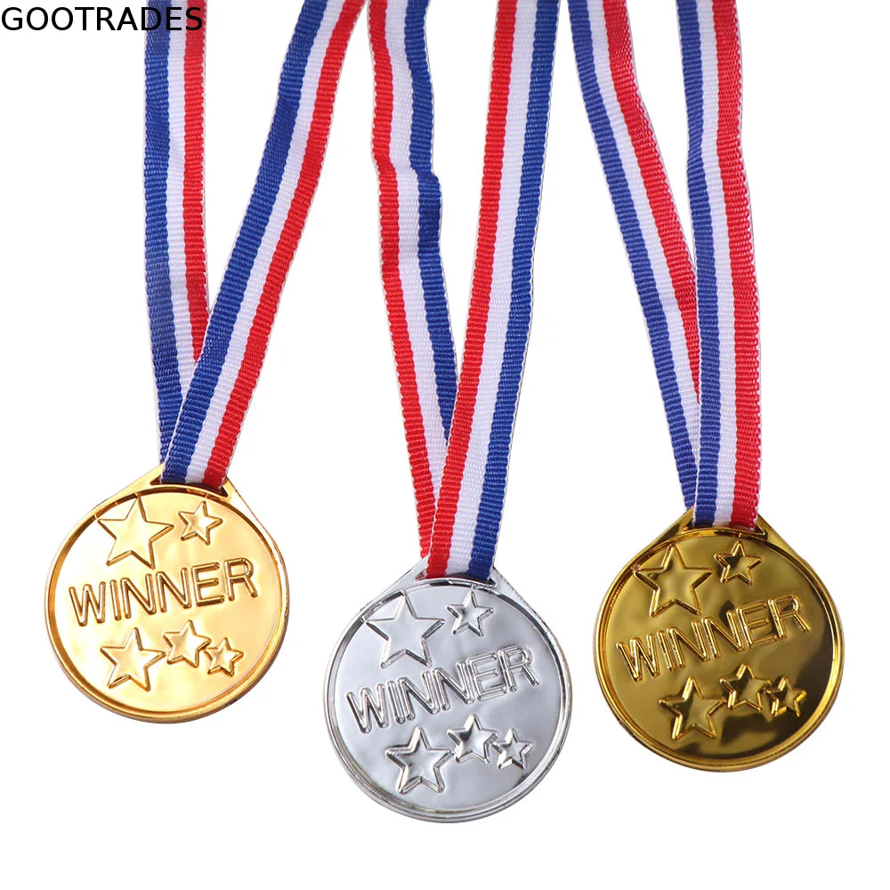 Winner Reward Gold Silver Bronze Medals Sports Game Swimming Children's Award Medals Running Dancing Plastic Competition Prizes