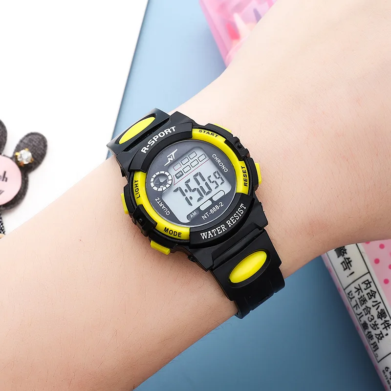 Student Sport Watches For Kids Colorful Electronic Watches Waterproof Clock Children Digital Watch For Boys Fashions Synoke