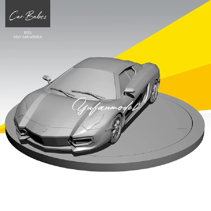 

1/35 Super Cool Sports Car Model Resin Model Figure Gk Micro Miniature 3d Printed White Model Toy Unassembled And Unpainted Kit