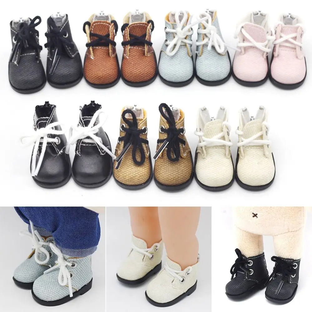 20cm Doll Shoes For 1/12 BJD Dolls Casual Wear Boots Fashion Sneakers PU Leather Shoes Doll Gift Toys DIY Doll Accessories