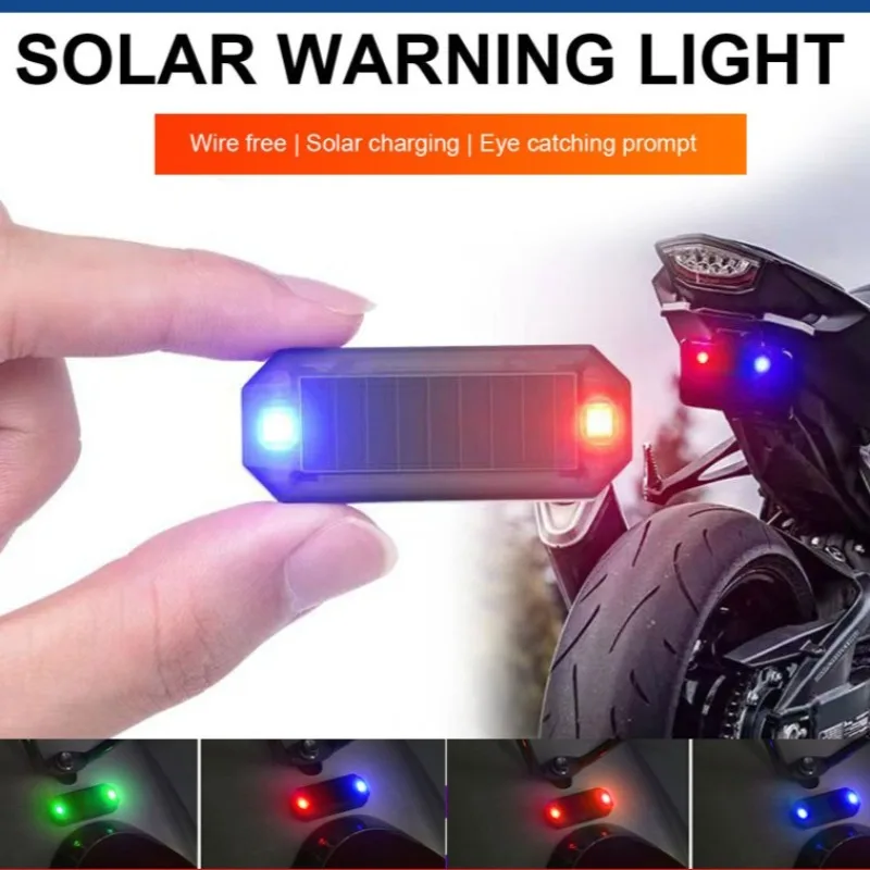 

Solar Powered LED Warning Light for Night Riding Cars E-Bikes Anti Collision Safety Beacon Universal Mount Auto Parts 12V
