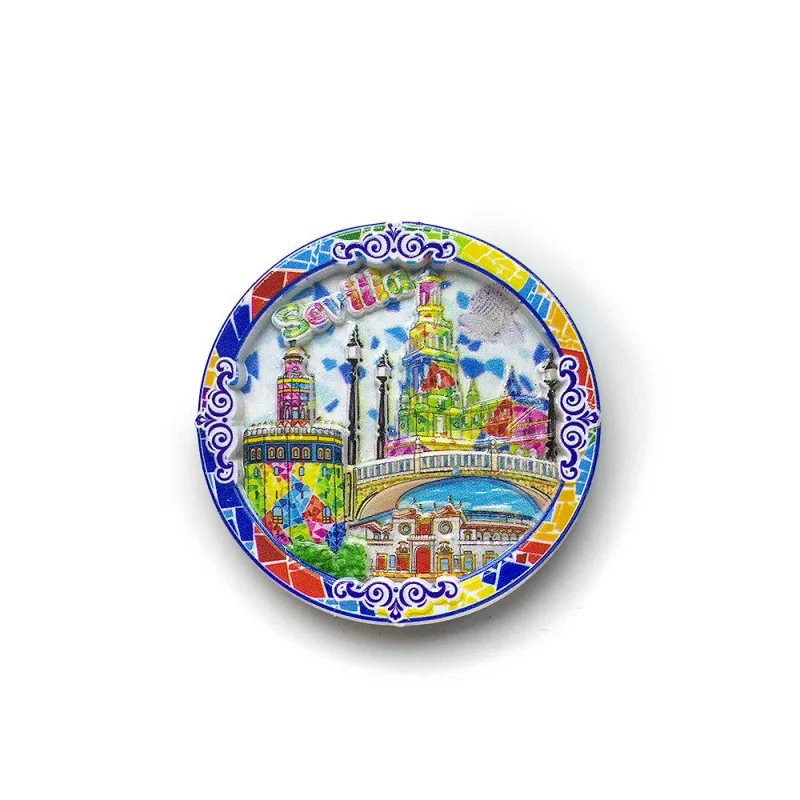 

Seville, Spain Landmark Building City Magnetic Fridge Magnet Tourist Souvenir Craft Home Decoration