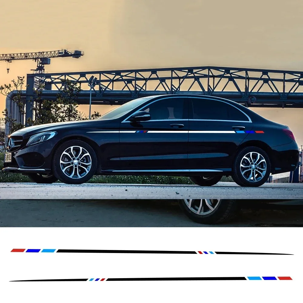 

2PCS Universal Car Body Waist Decor Vinyl Stickers For BMW Benz Volvo Tesla Skoda Volkswagen Seat Subaru Toyota Auto Accessories