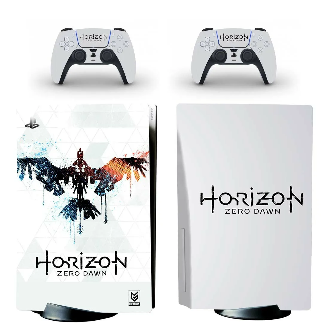 Horizon Zero Dawn PS5 Disc Skin Sticker Decal Cover for Console and 2 Controllers PS5 Disk Skin Sticker Vinyl