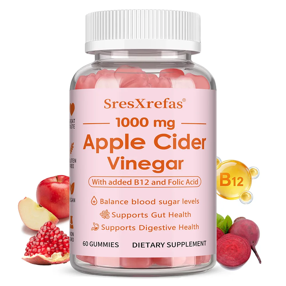 

Apple Cider Vinegar Gummies 1000mg, Support Detox, Digestion, Gut & Immune Health Weight Management, Vegan Non-GMO