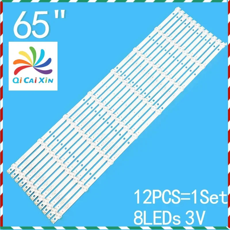 700mm 12Pcs 3V Led Tv Bar Backlight Strip For Philips 65inch 4708-K65WD8-A1213K01 65PFF5455/T3 TH-65DX400C 65PFF5459 LE65P05S3