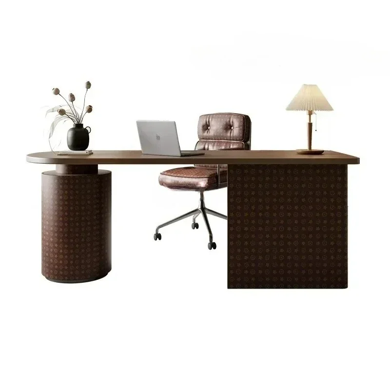 Medieval style desk Solid wood study Home writing desk High-end desk Italian minimalist design